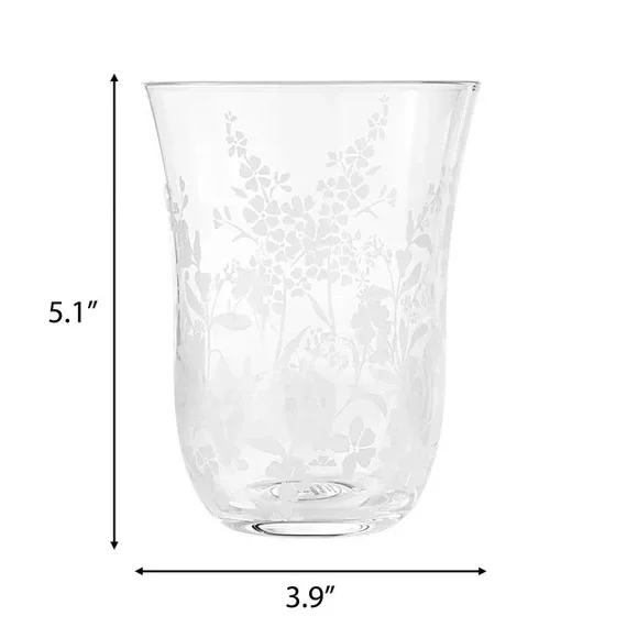 🌸 2025 New The Pioneer Woman Daisy 18 Ounce Glass Tumbler, Clear, Qty 1 - Picture 5 of 8